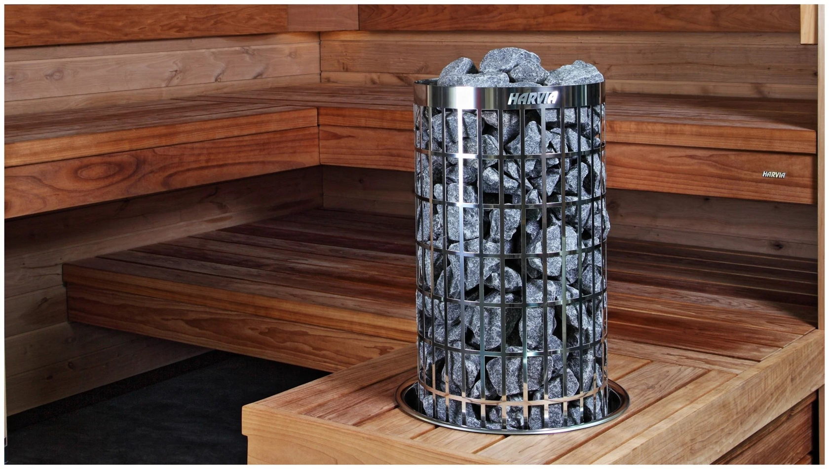 電気ストーブ Harvia Cilindro PC90 Black Steel