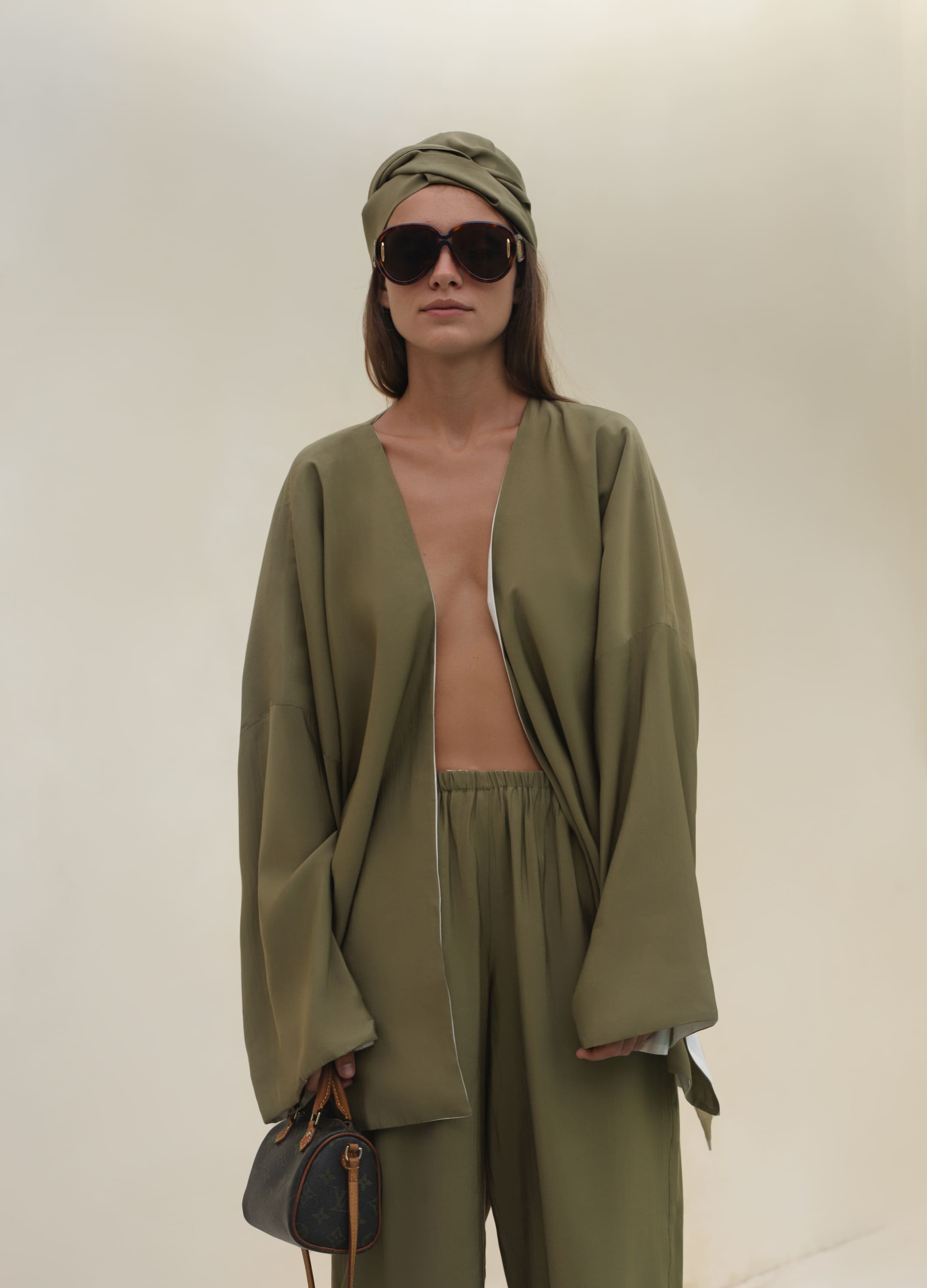 

Костюм Arabian night 2 в 1: кимоно + кюлоты - Зелёный, Olive;зелёный