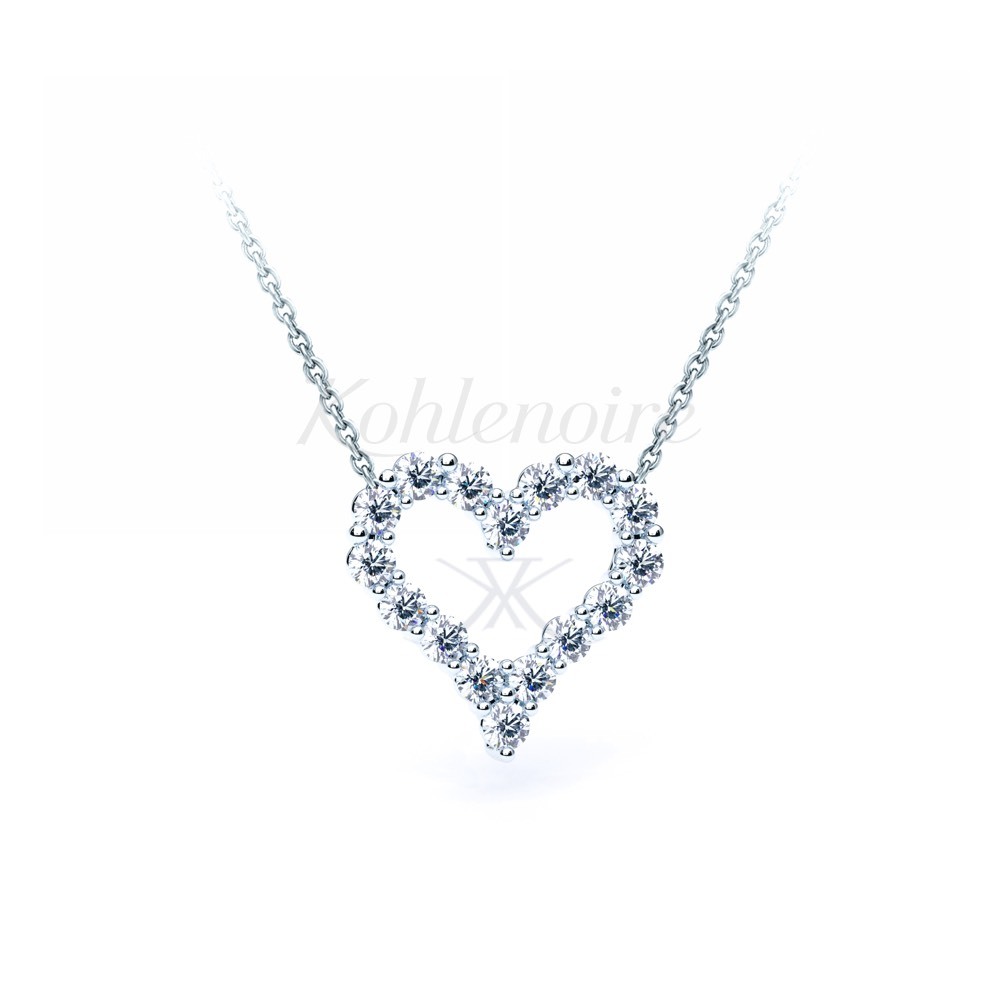 D3039-125 Small Diamond Heart Pendant - Природные бриллианты