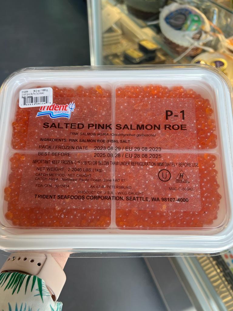 Pink Salmon Roe, Kosher - 500 g