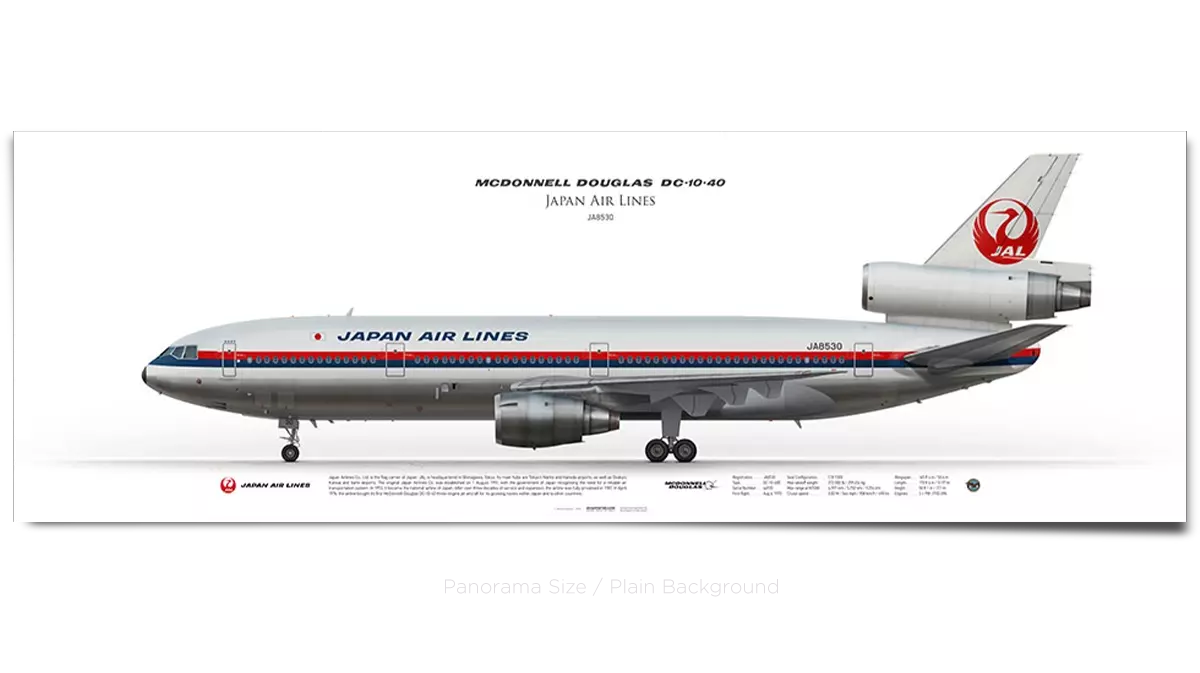 Japan Air Lines McDonnell Douglas DC-10-40 JA8530 | Aviaposter