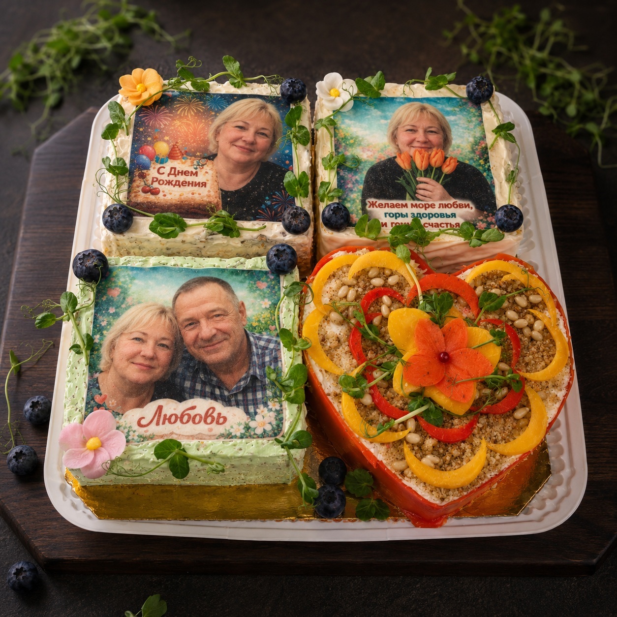 Скандинавское ассорти c Вашими фото (вкусы на выбор) - 4 бенто Скандинавское ассорти c Вашими фото (вкусы на выбор) - 4 бенто