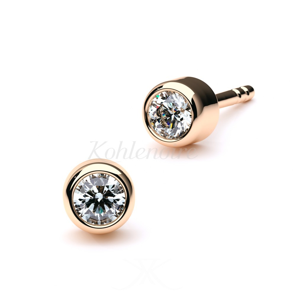 E2011-285 Bilbao Round Studs Rose - Природные бриллианты