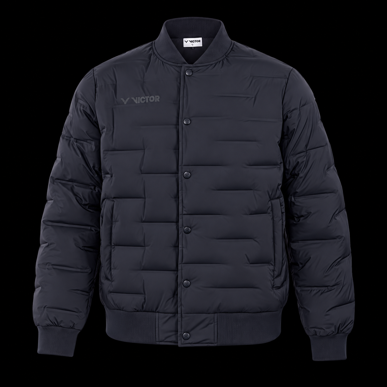 Пуховик-бомбер VICTOR J-45702 — Black — чёрный (C)