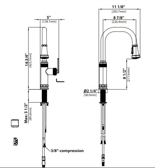 Кухонний змішувач Kraus KPF-4102MB - изображение 9