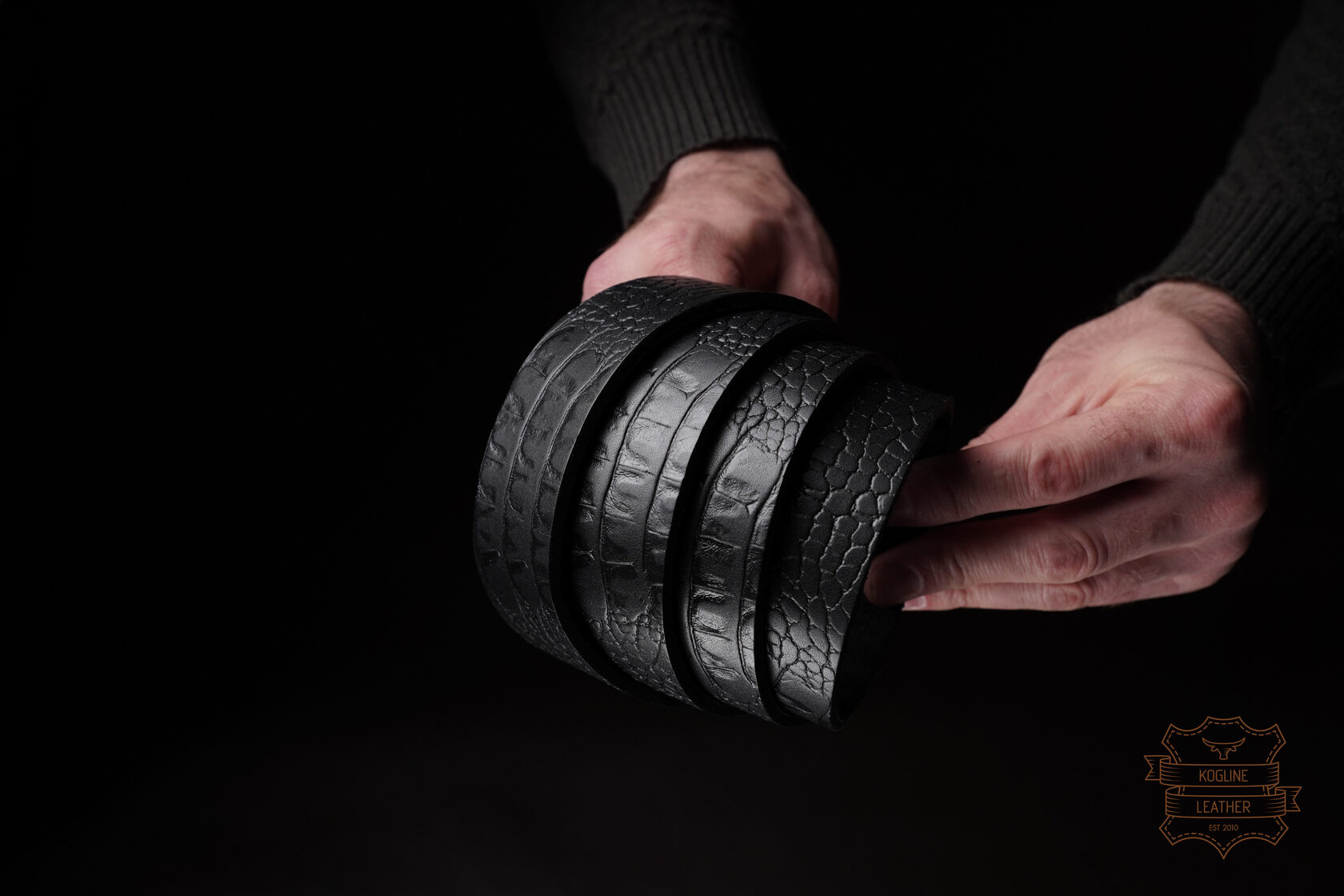 Ременные заготовки Кайман Черный