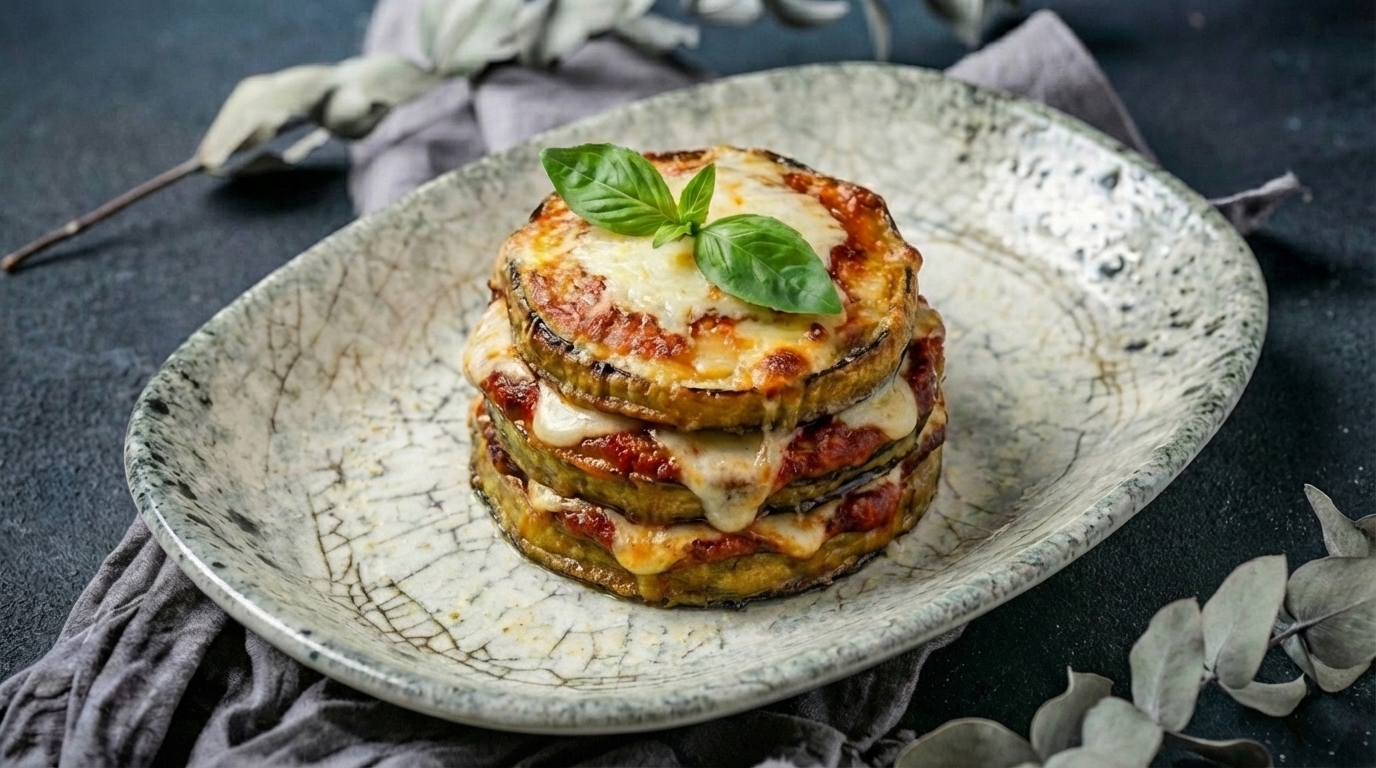 Башенки из баклажан пармиджано