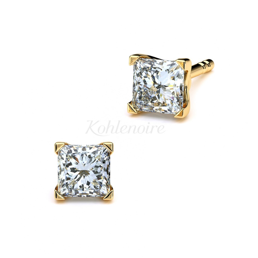 E2010 Princess Studs 0.6+ Yellow GIA - Kohlenoire Classic