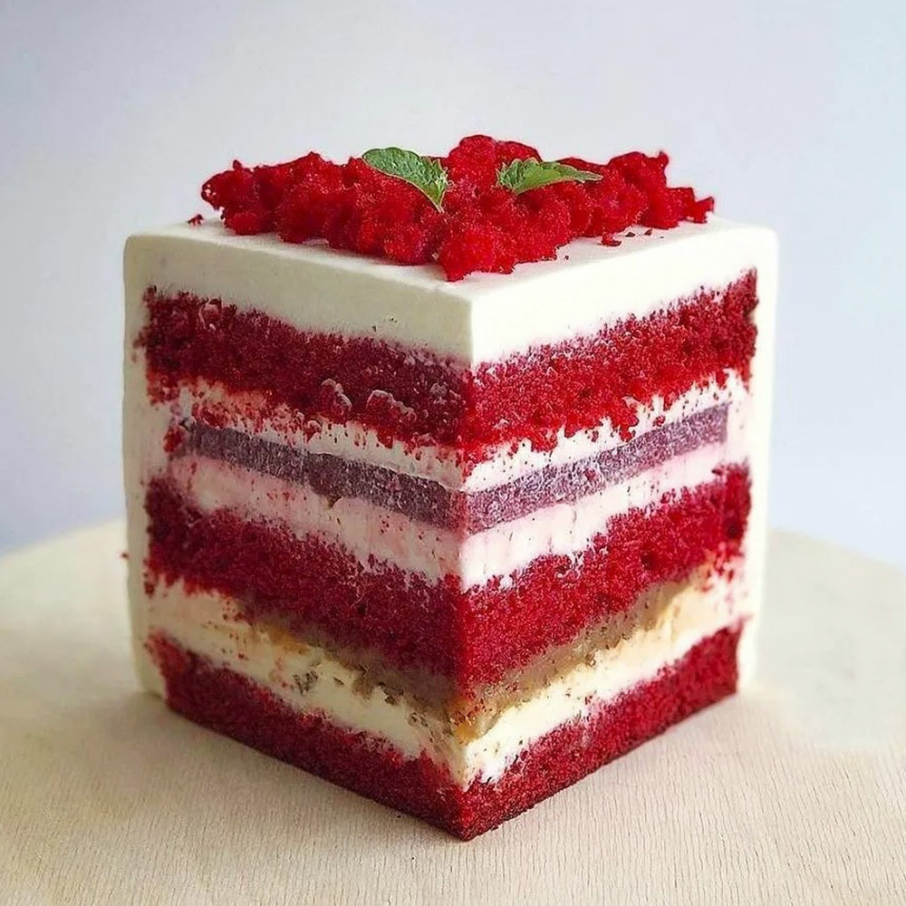 Торт красный бархат в разрезе фото