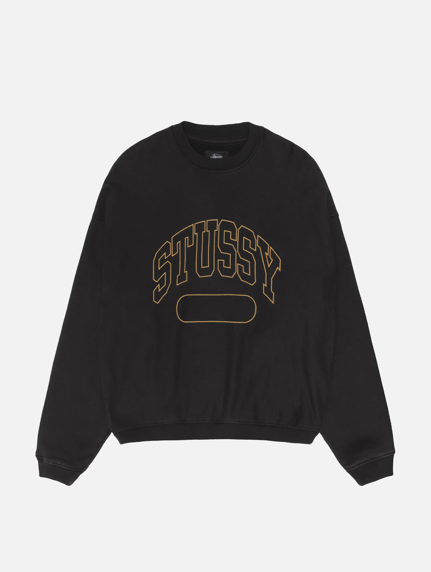 Stussy Свитшот Varsity Oversized Crew Чёрный
