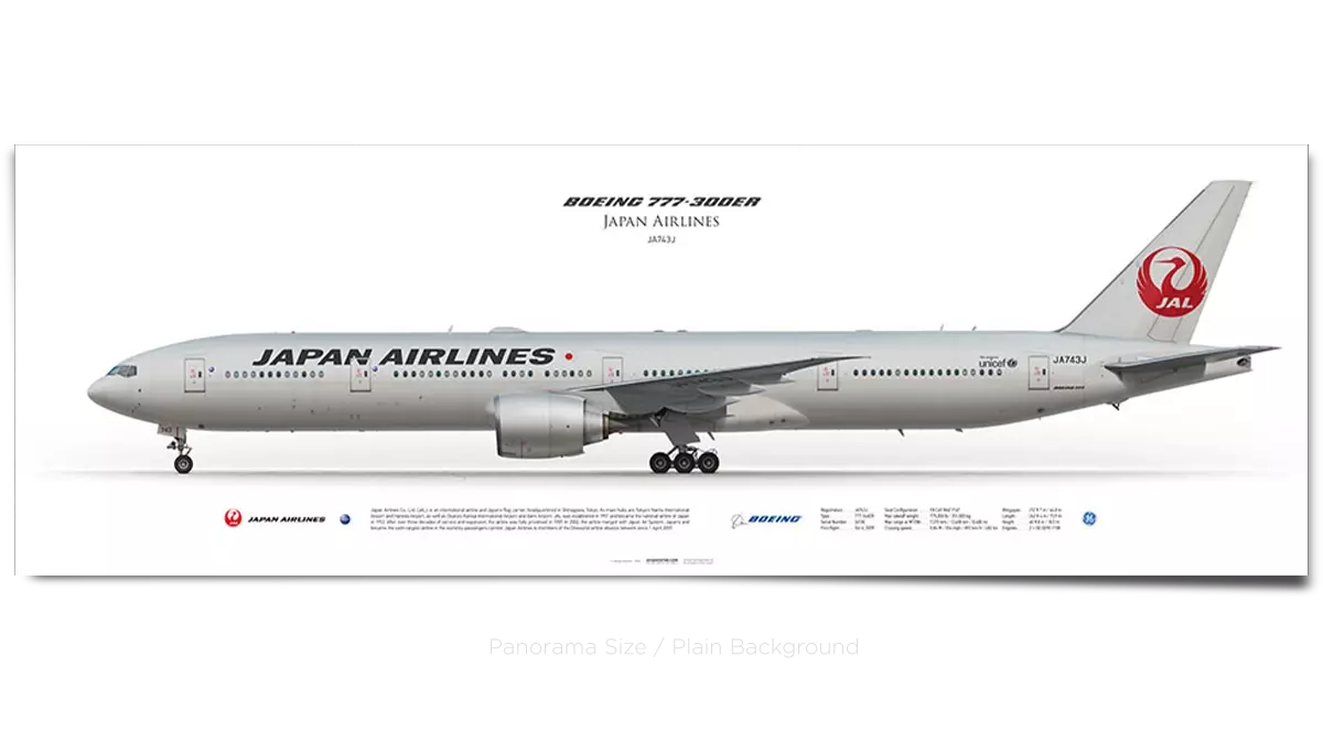 Japan Airlines Boeing 777-300ER JA743J | Aviaposter