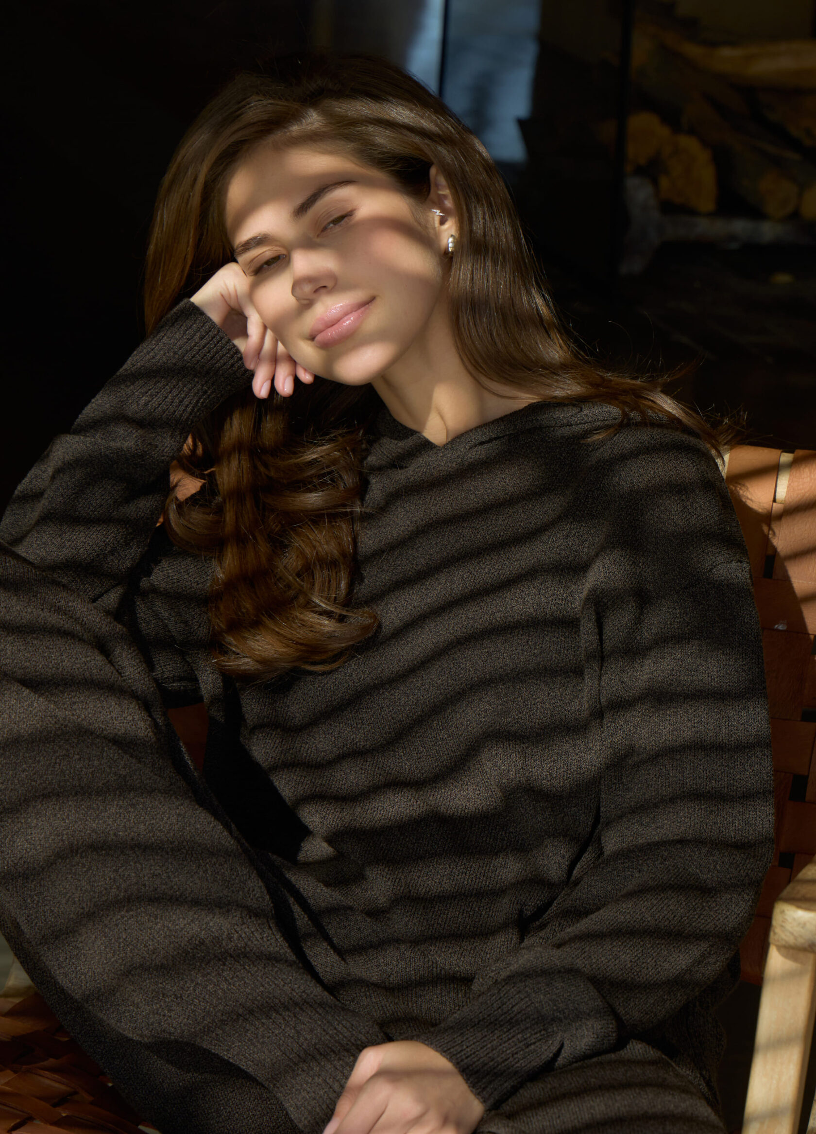 Льняное худи Desert - Коричневое