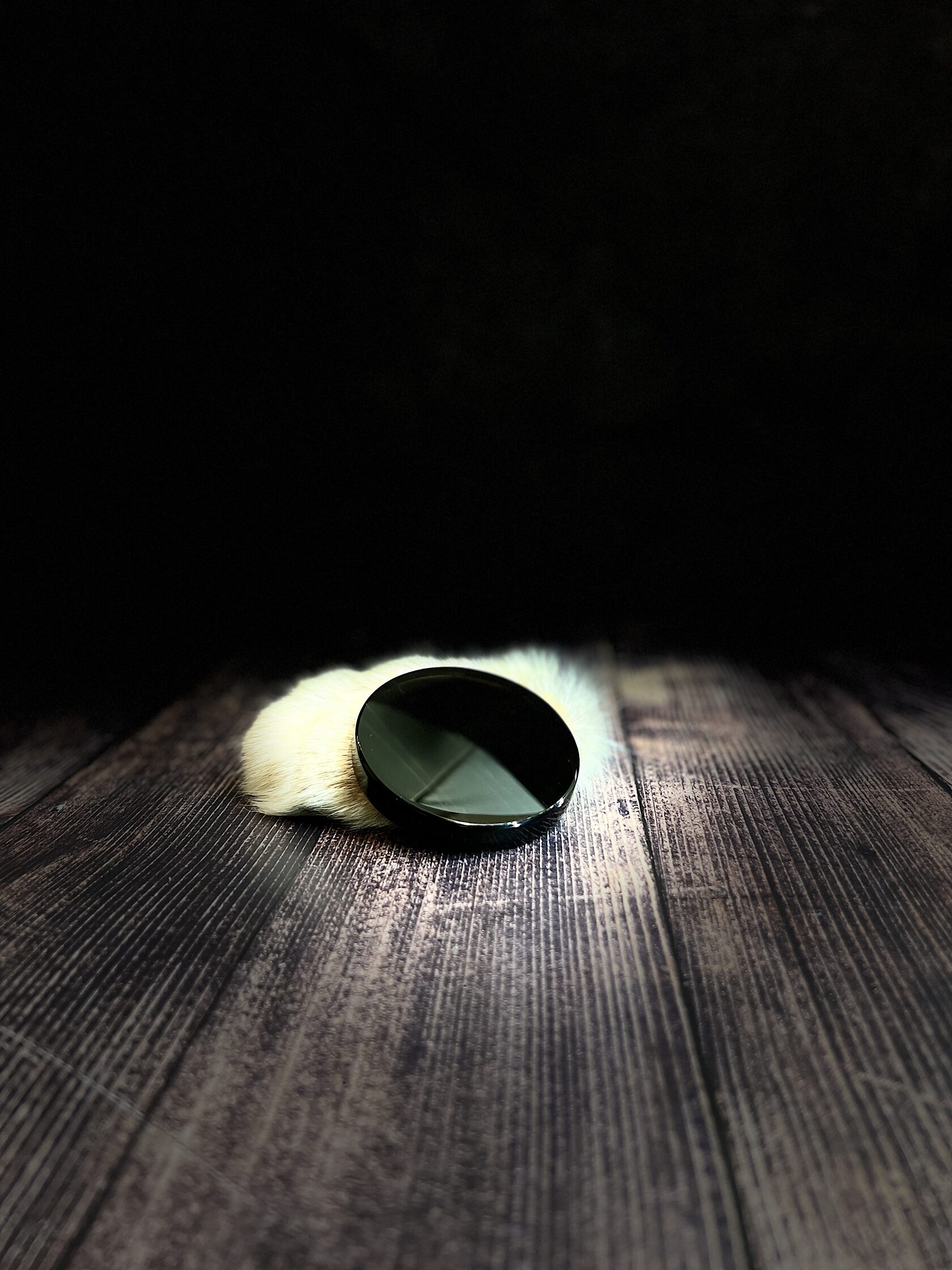 Черное Обсидиановое Зеркало (натуральный камень)