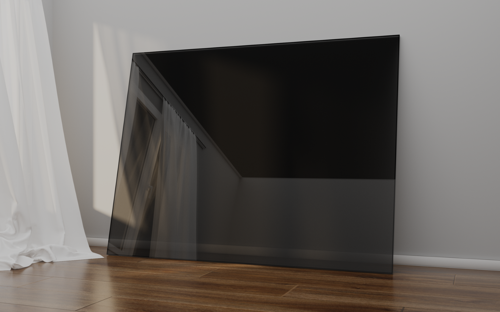 Черное стекло лакобель