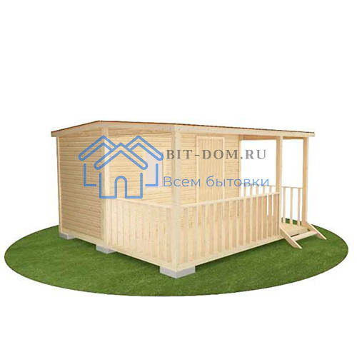 Хозблок с верандой для дачи 5х2.1м + 5х2.1м - Хозблок с верандой