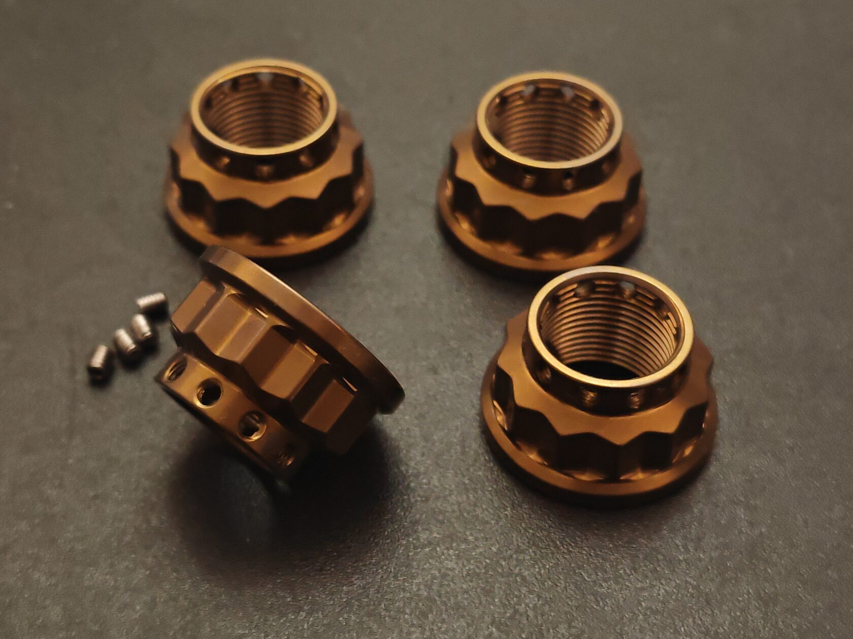 Titanium axle nuts for Yaris/Corolla GR4