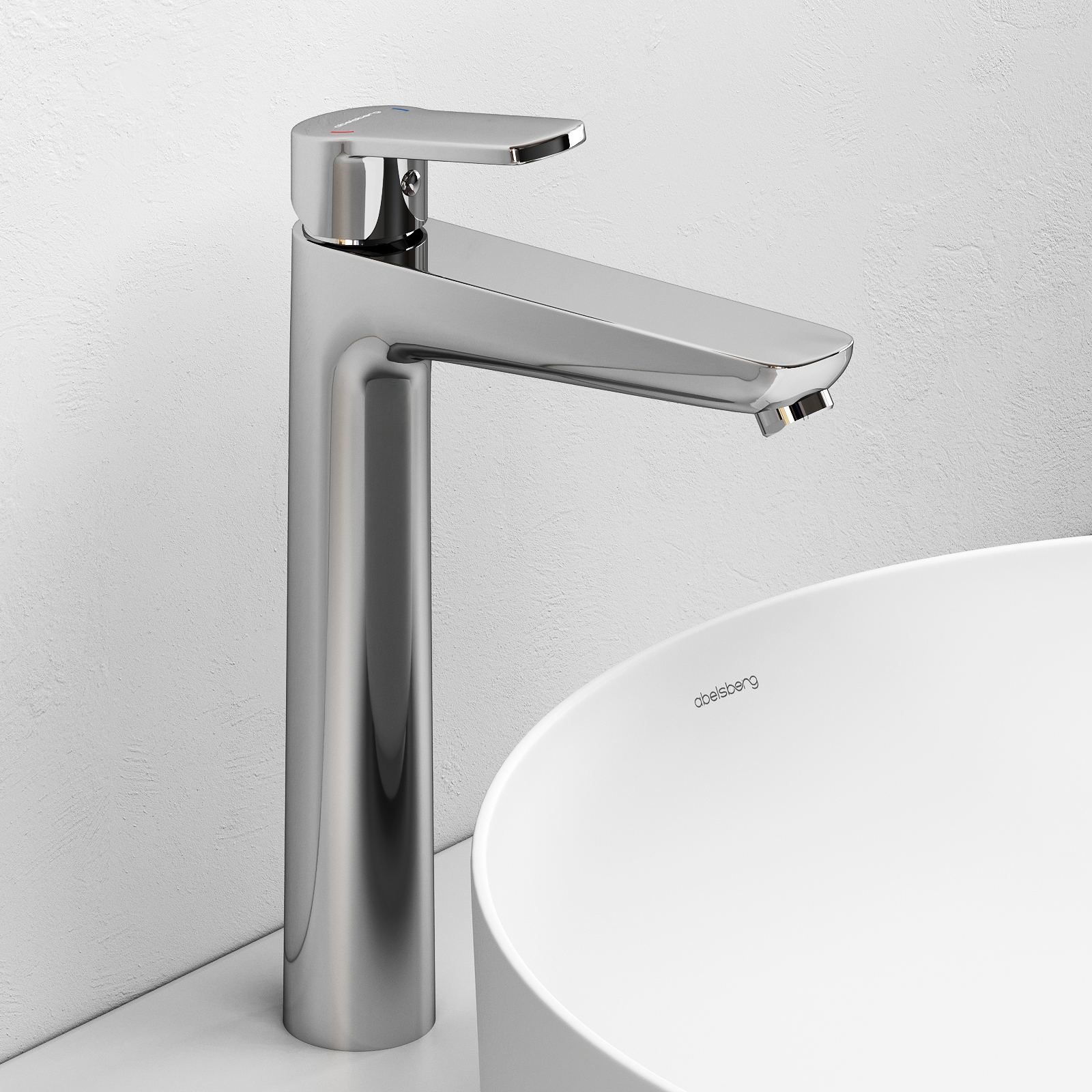 Cмеситель на столешницу Lineara высокий глянцевый хром