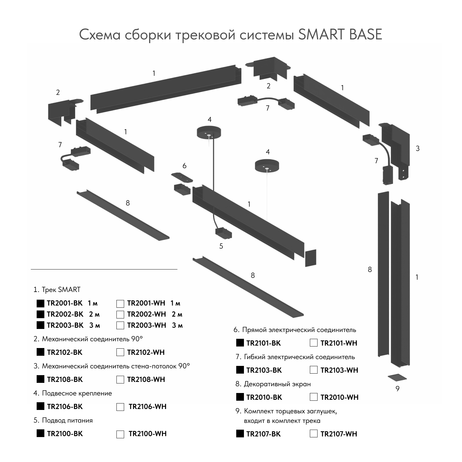 TR2103-WH Гибкий коннектор SMART белый - вид 3