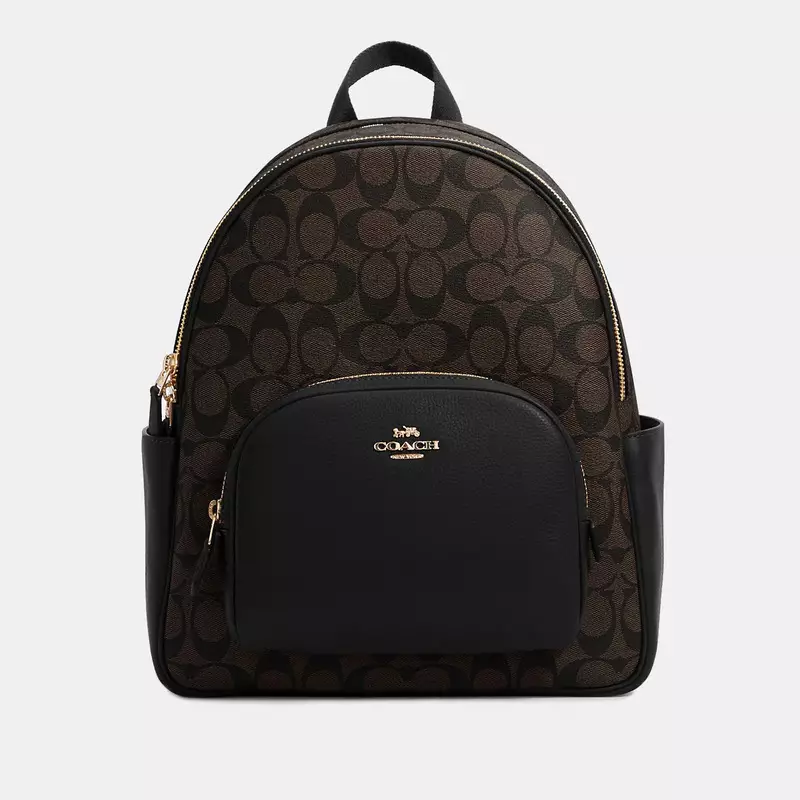 Courts Range Backpack Court Backpack In Signature Canvas – Brown/Black