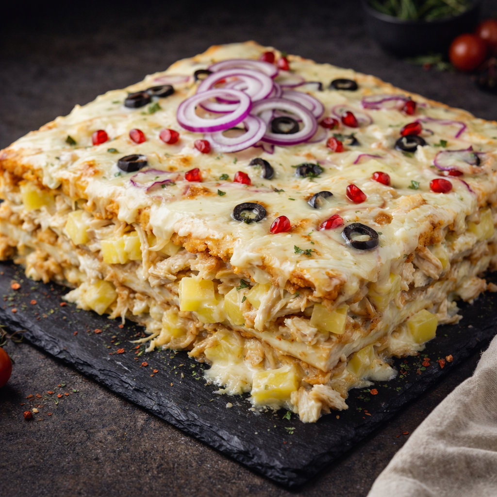 Мясной пирог "Курочка с ананасом по-гавайски" — 1800 г Мясной пирог "Курочка с ананасом по-гавайски" — 1800 г