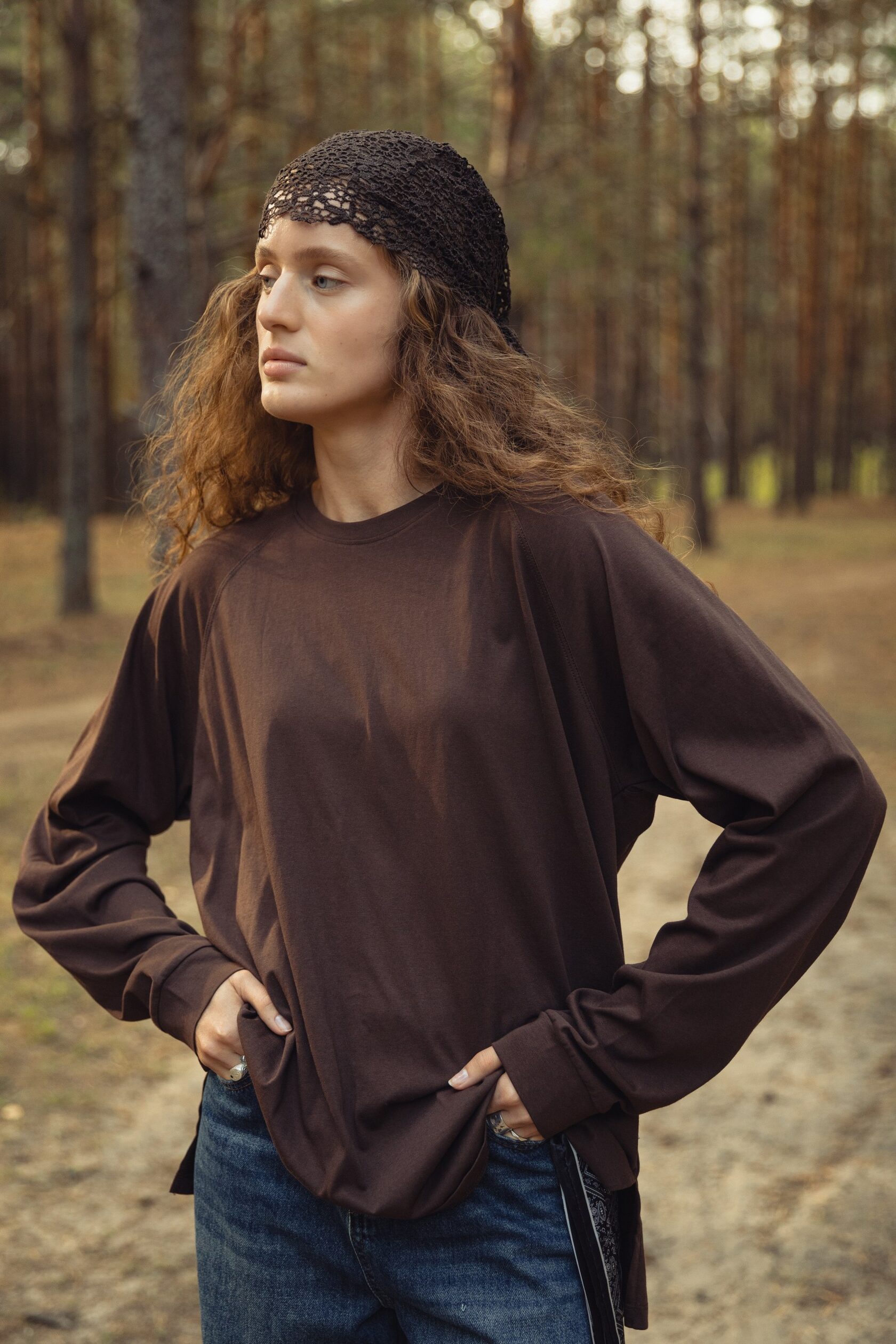 Лонгслив из батистового хлопка