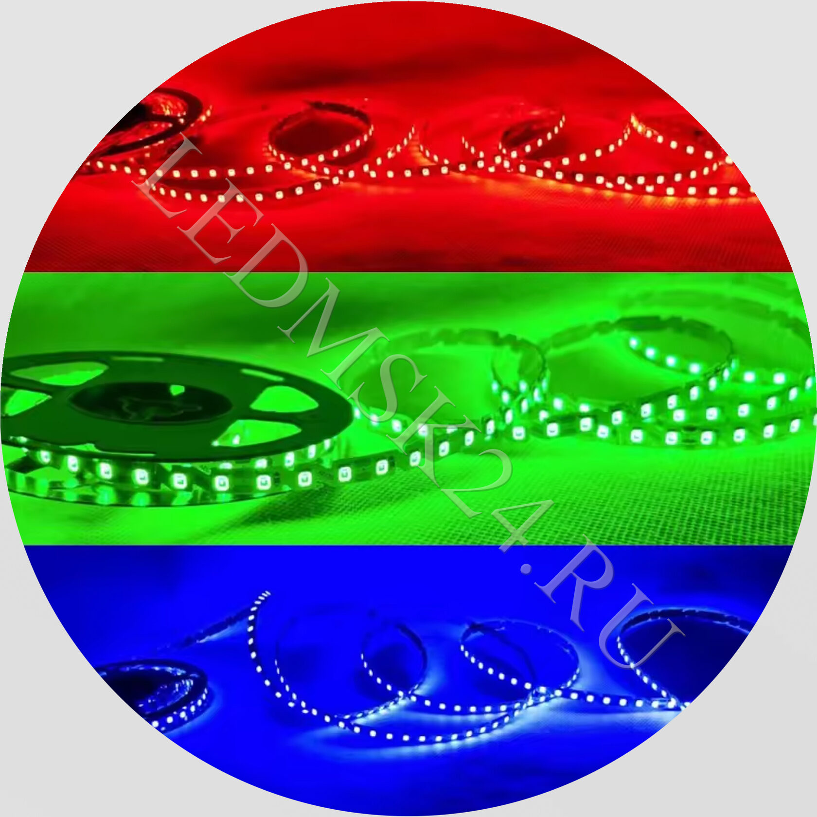 Светодиодная лента SMD 2835-120-12V-IP65, S-образная (змейка), RGB