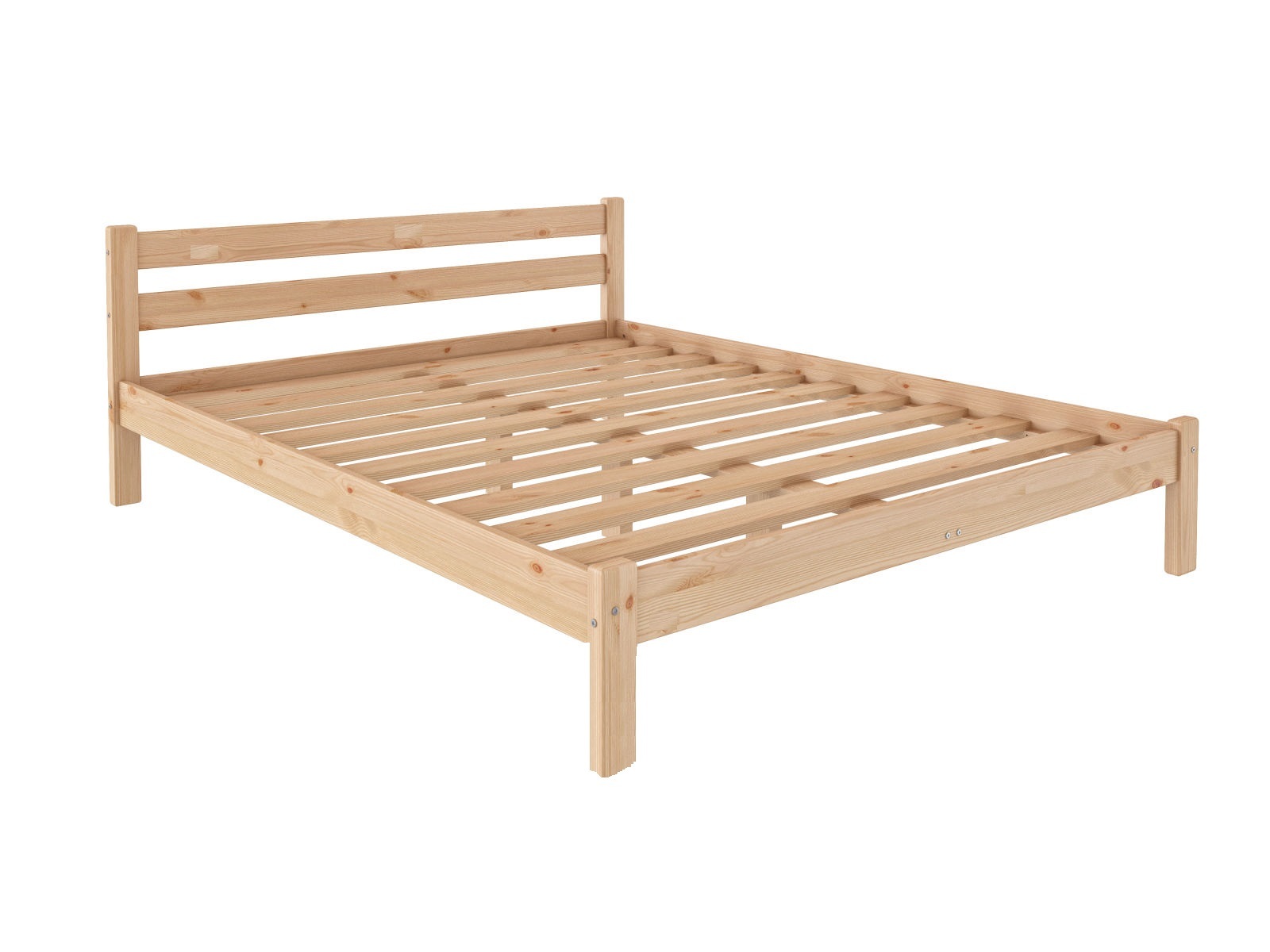 ТАРВА / Дачная Каркас кровати, сосна + реечное дно, 140x200 см