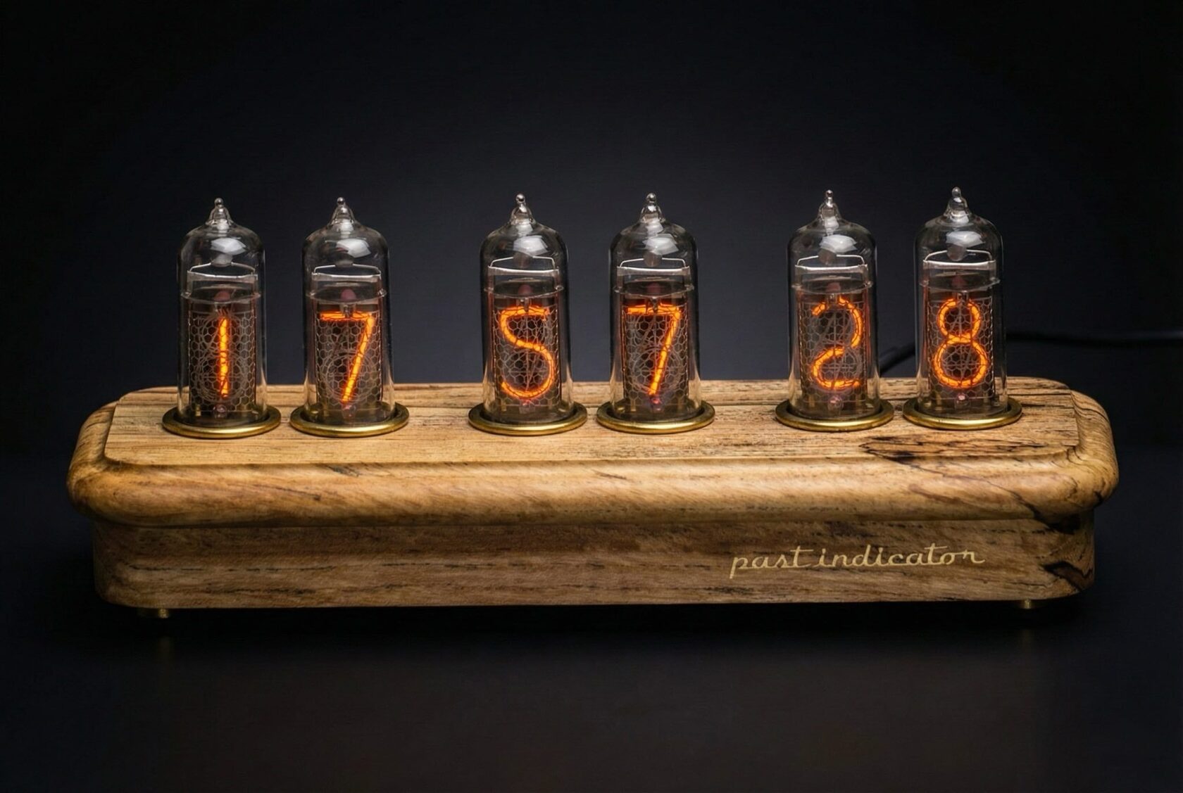 Vostok-4 Black: Spalted Elm nixie clock