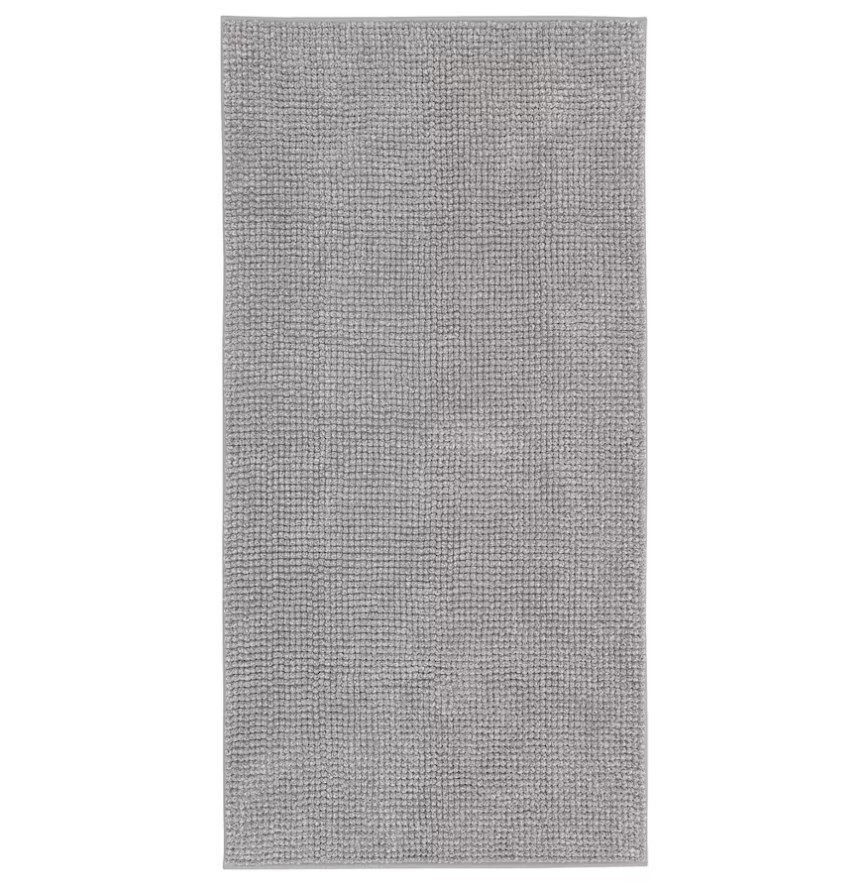 ТОФТБУ коврик для ванной серо-белый меланж 60х120 см