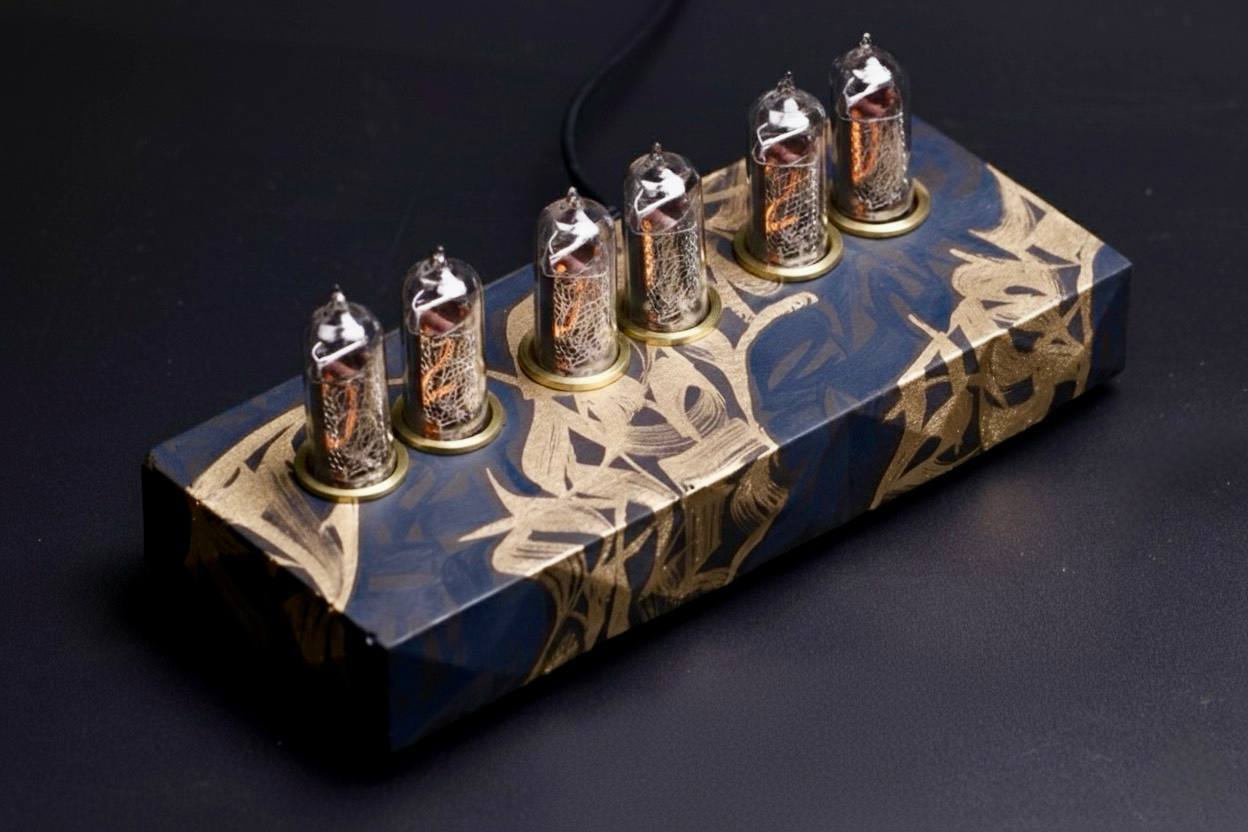 Saturn-C: Calligraphy nixie clock