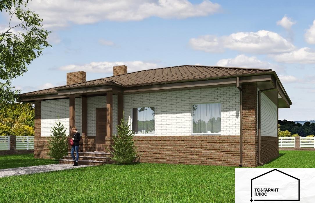 Проект индивидуального одноэтажного жилого дома