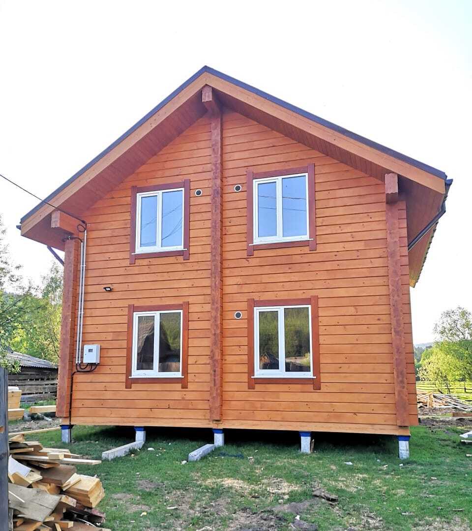 Фасад дома после завершения работ.