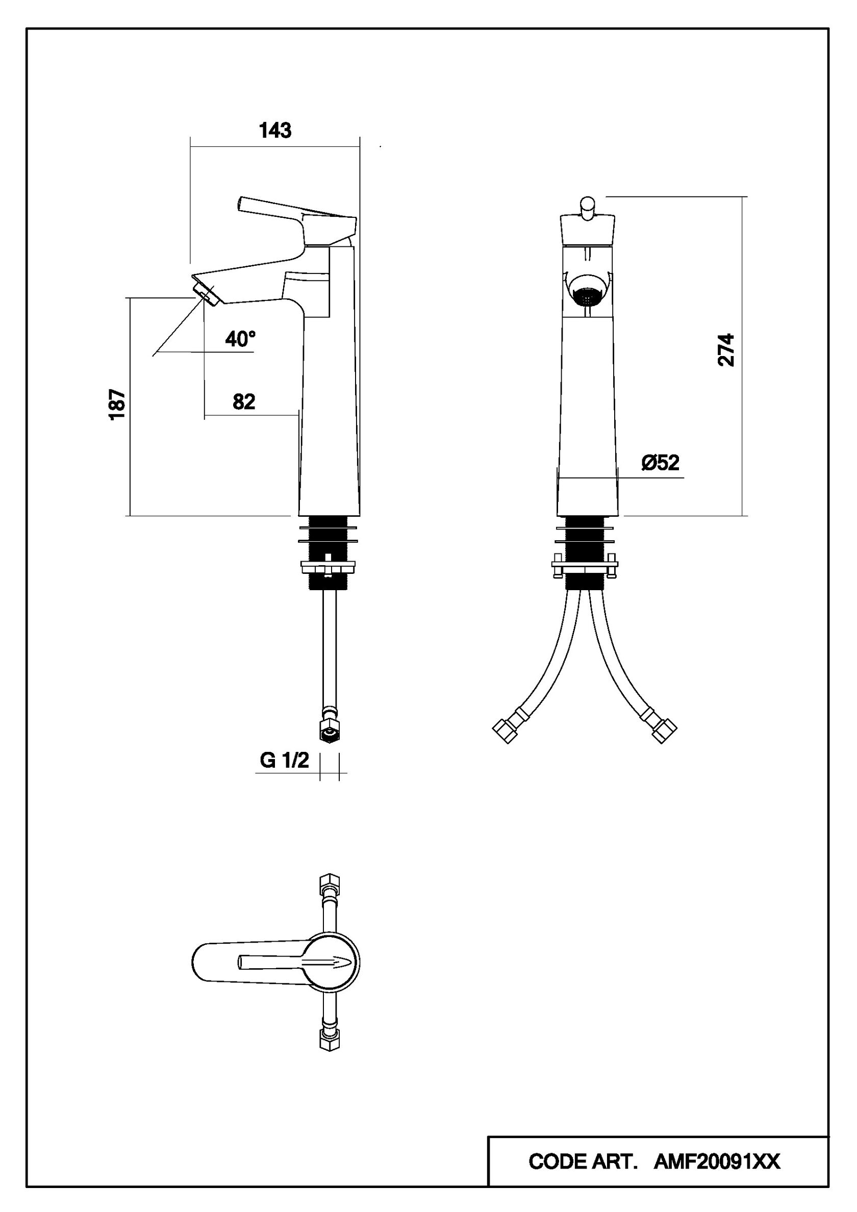 Cмеситель на столешницу Solida схема