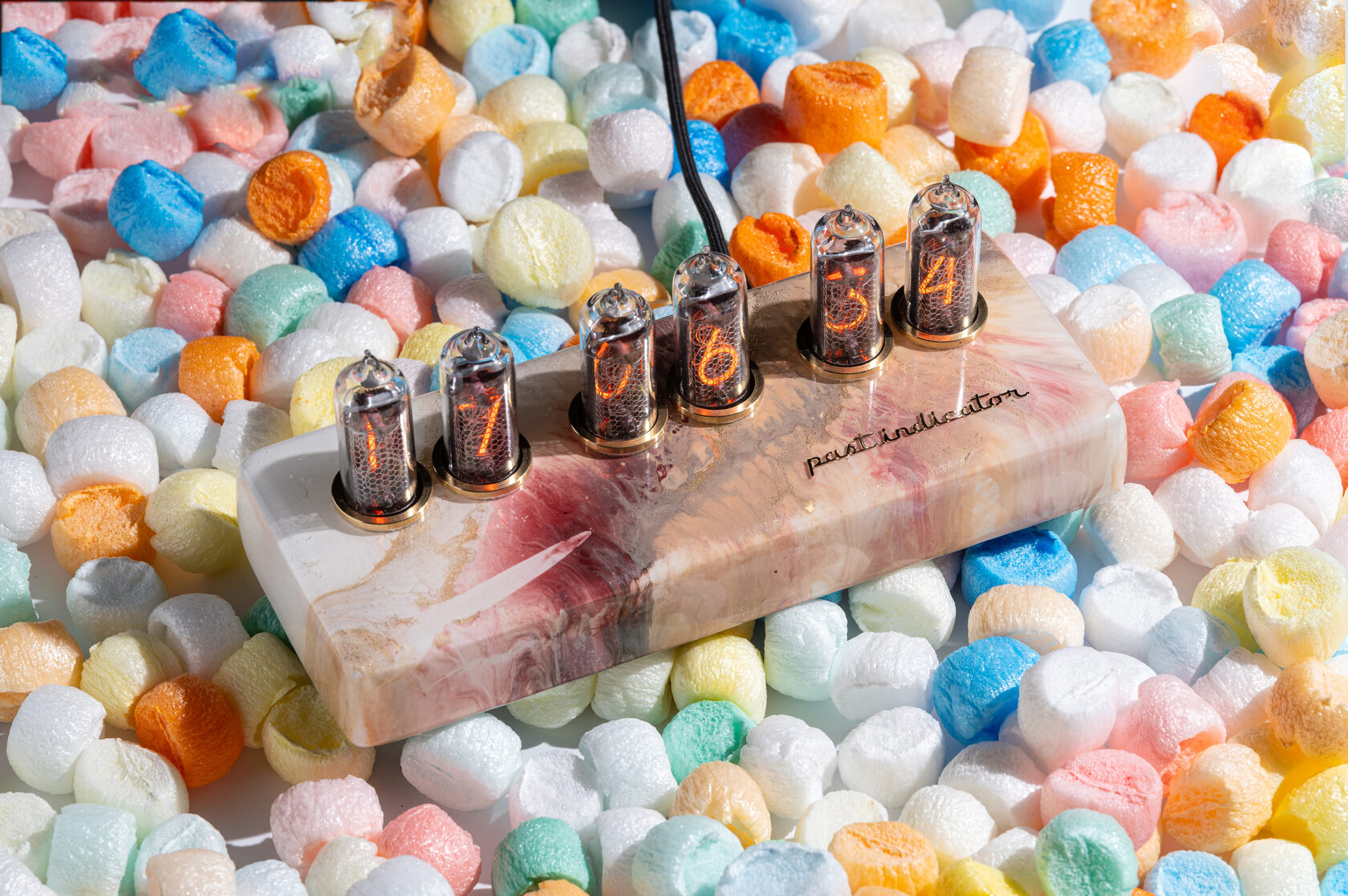 Galaxies: Andromeda nixie clock, view 2