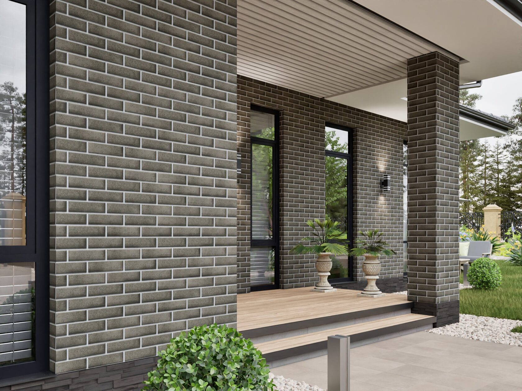 Термопанель Paradyz Mattone Sabbia Grafit Elewacja — фото 8