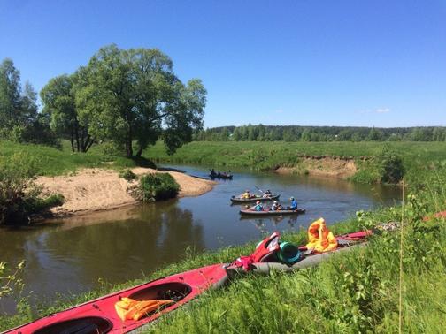 Сплав на байдарках по реке Шерна