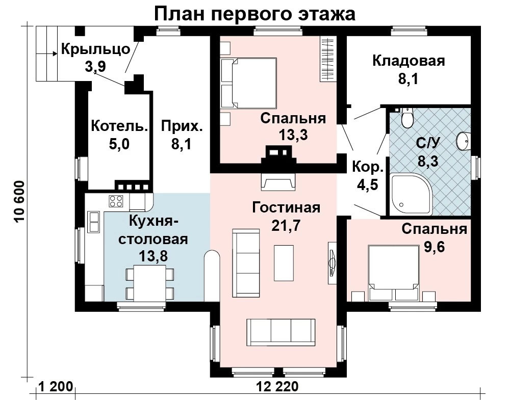 Проект дома 3 спальни 2 санузла. Планировка одноэтажного дома с котельной 80м2. Планировка одноэтажного каркасного дома с 2 спальнями. Проекты одноэтажных домов 3 спальни и кухня гостиная. Проекты домов 80 кв.м одноэтажные с 3 спальнями планировка с котельной.