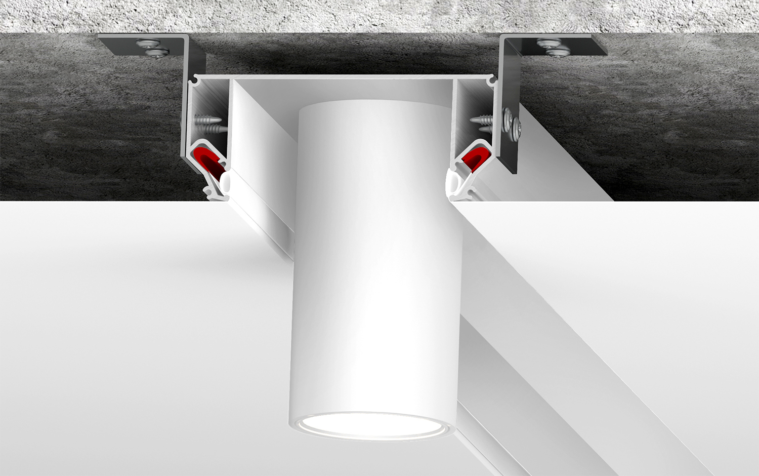 Профиль Flod для создания декоративных ниш натяжном потолке алюминий белый Denkirs DK5850-WH DK5850-WH