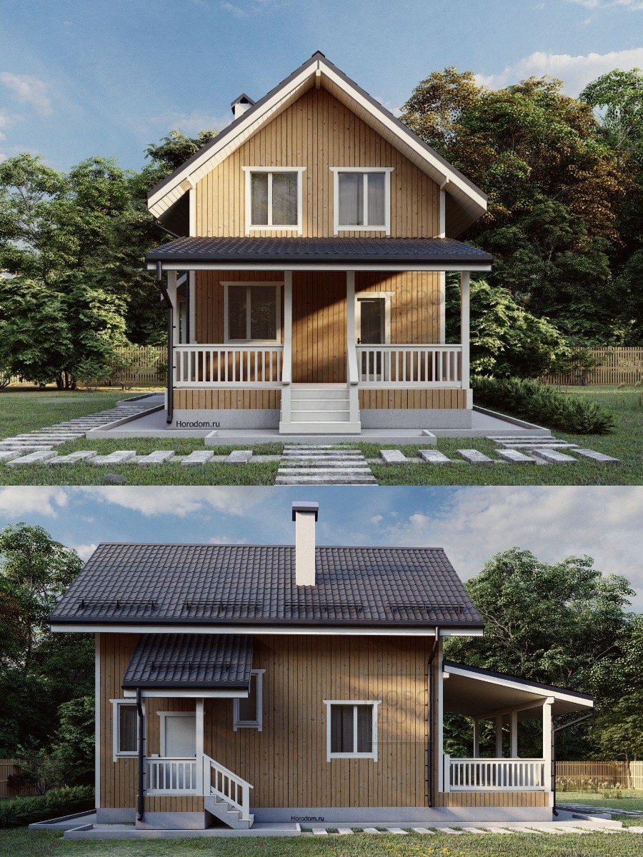 Проект дома 90 м2 / Каркасник / 2 этажа  — фото 10