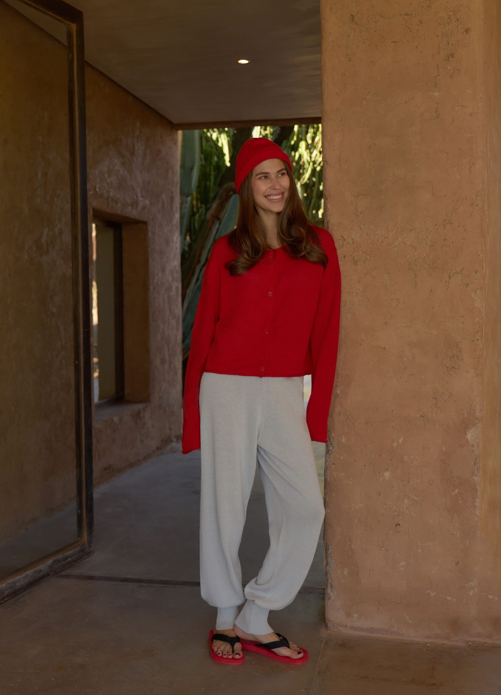 Льняной кардиган Marrakesh - Красный