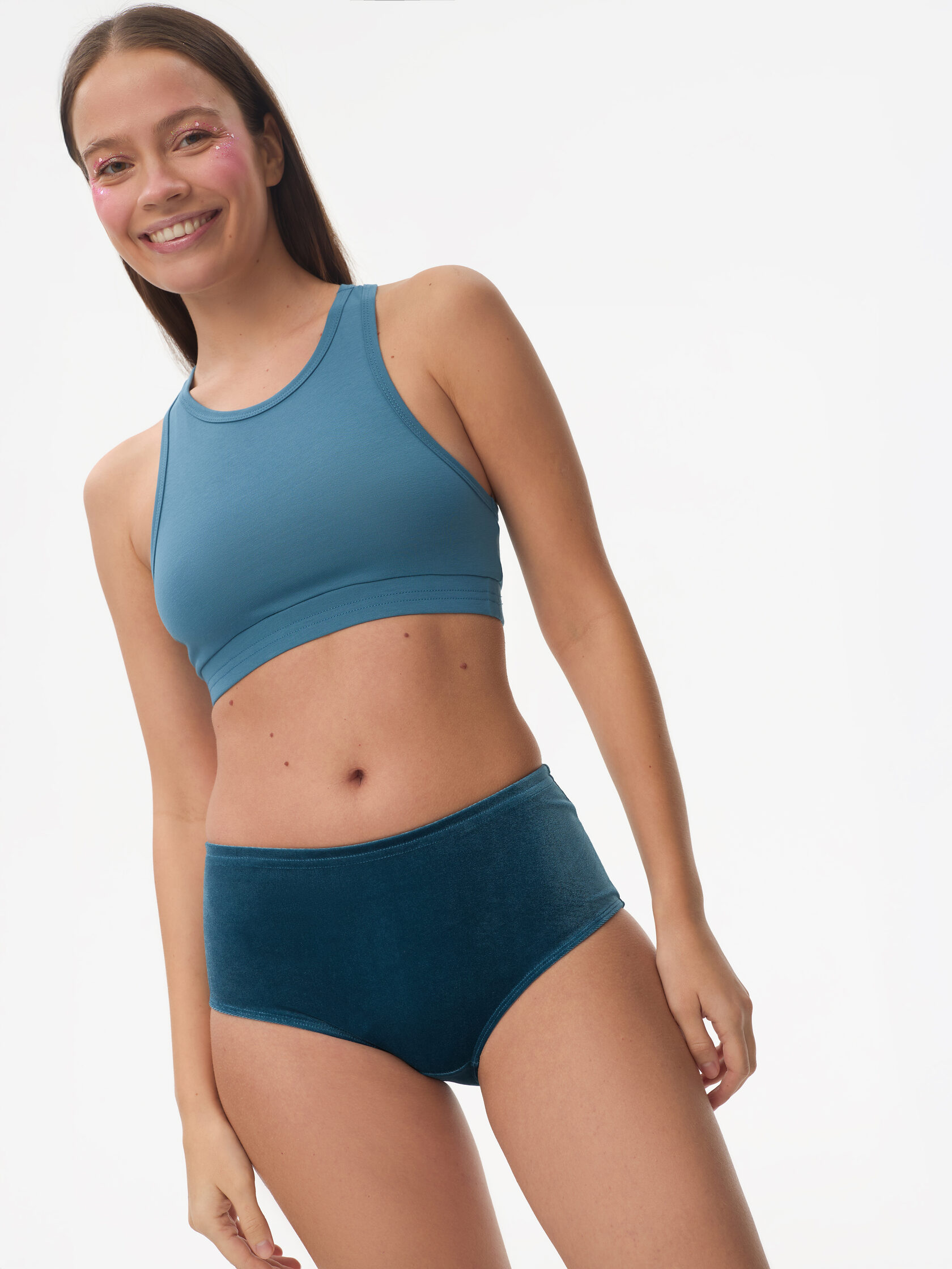 BILINGUA LADIES: Трусы из бархата Indigo