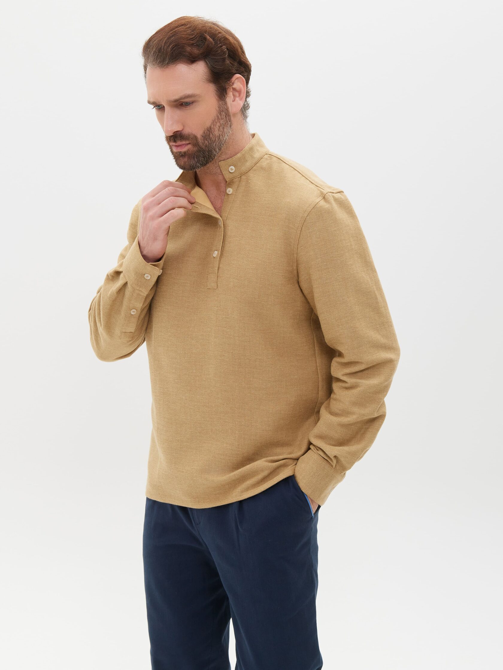 Косоворотка плотная золотистая