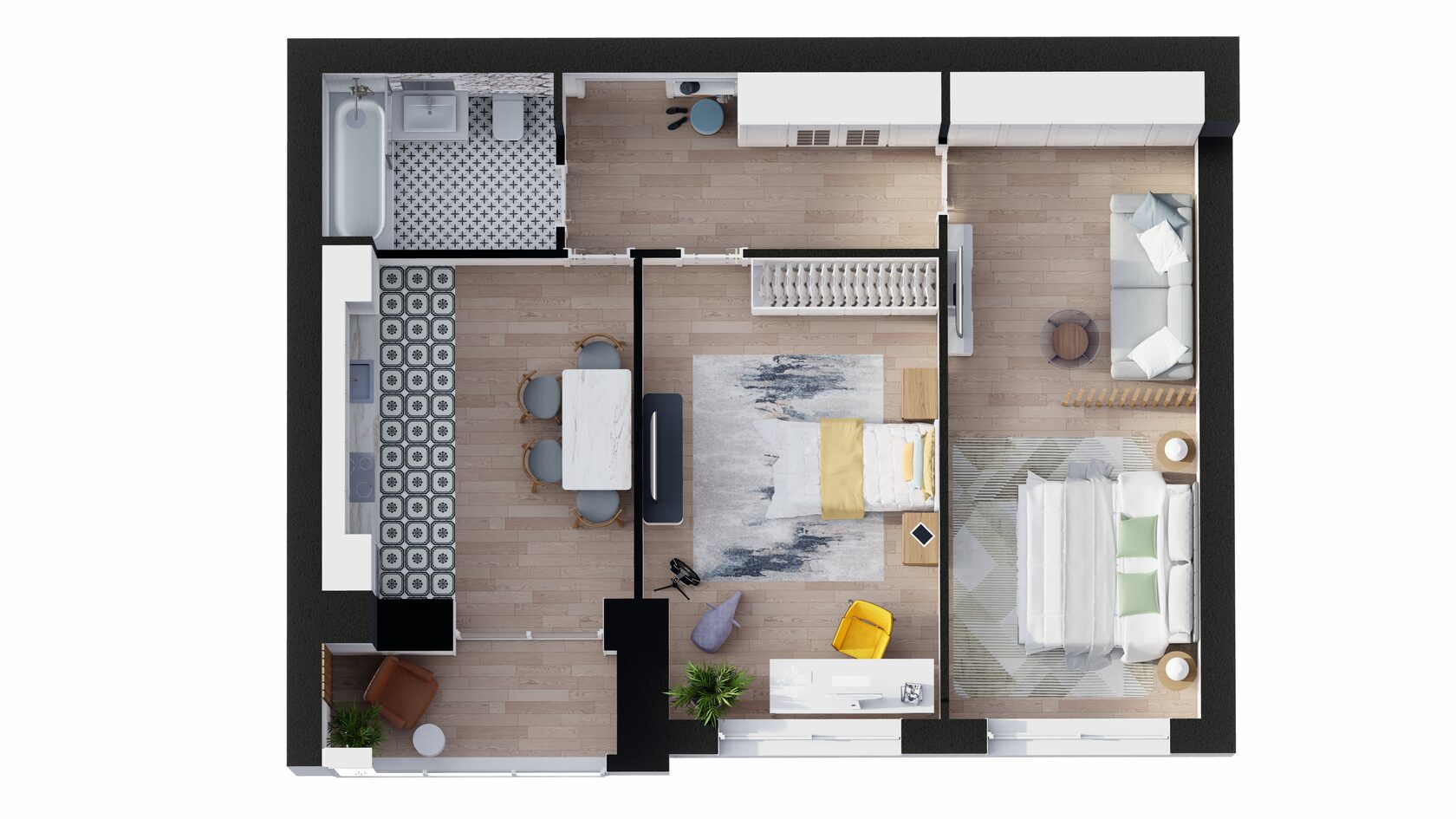 Планировка 2-комн. 3