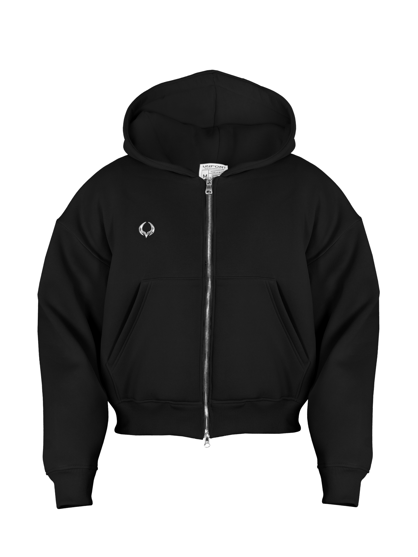 Basic Black Zip Hoodie