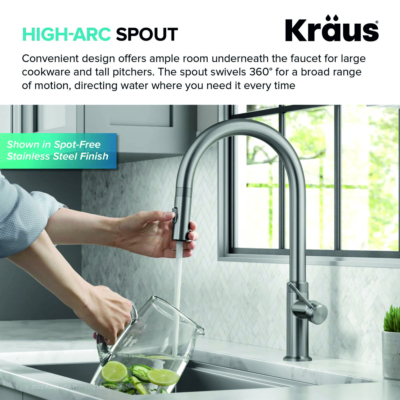 Кухонный смеситель Kraus KPF-2654BG - изображение 6