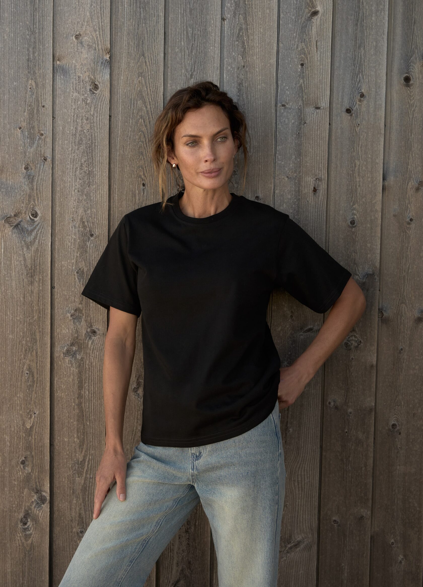 

Футболка базовая из плотного хлопка - Чёрная, Black;чёрный