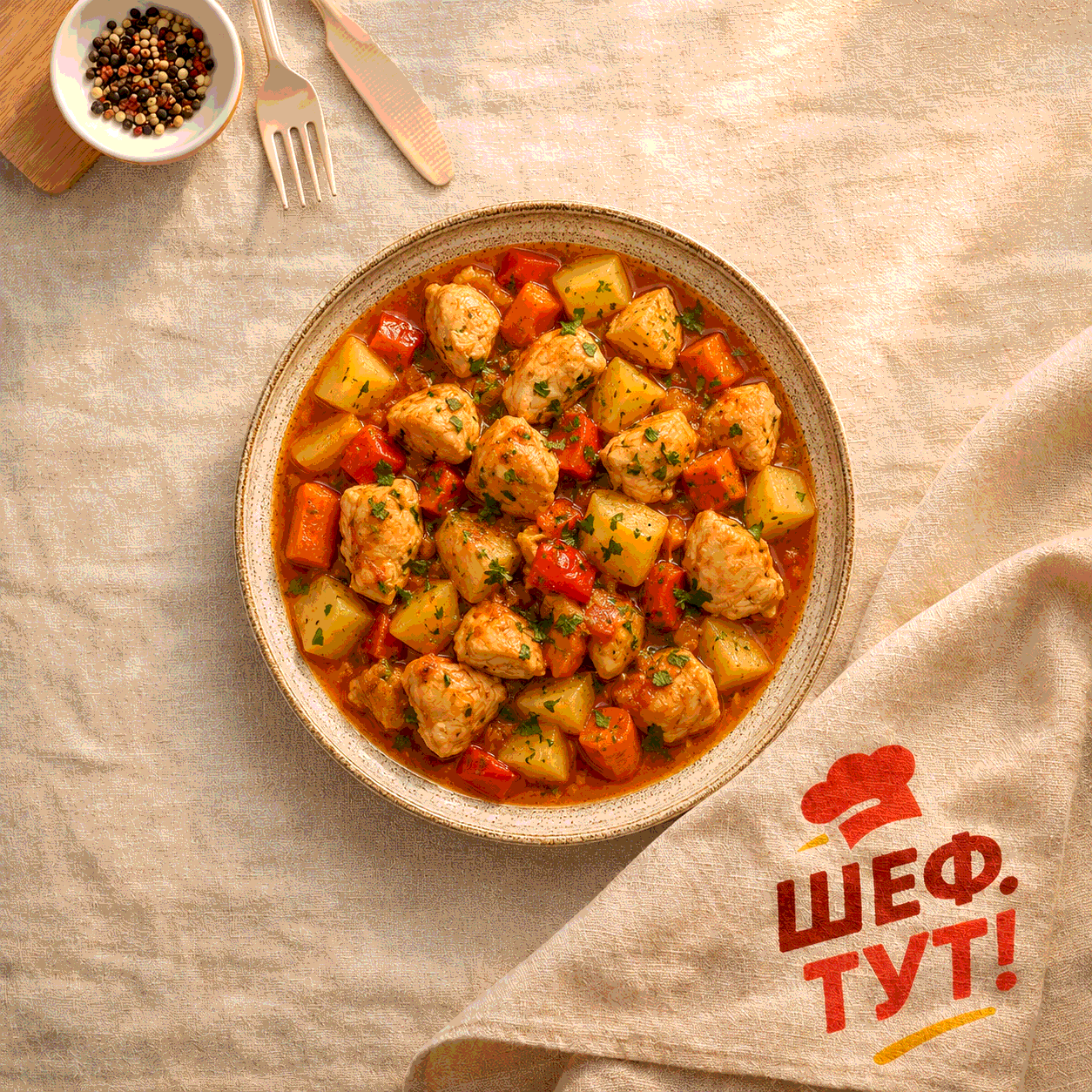 Жаркое с курицей