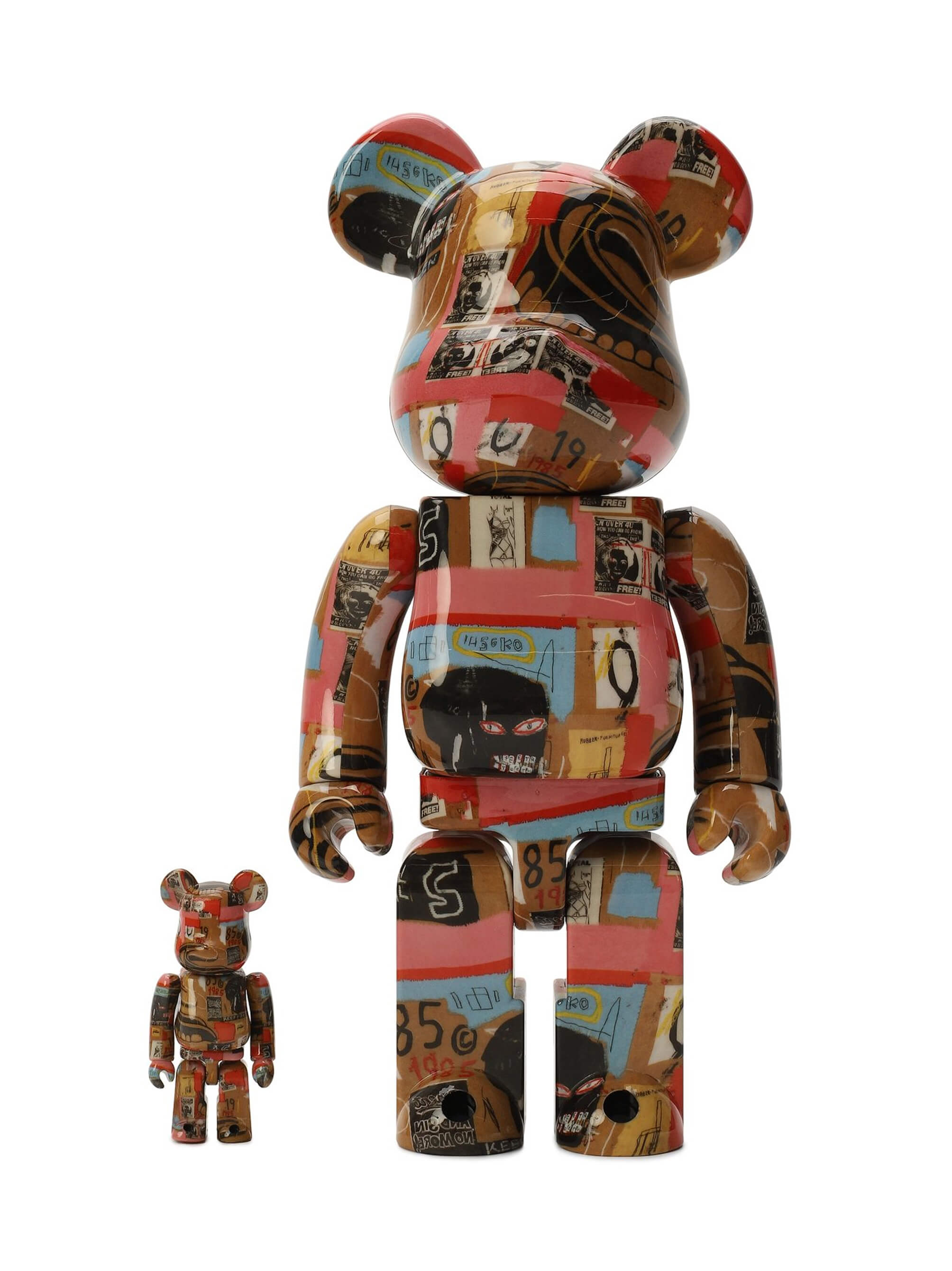 BE@RBRICK Jean-Michel Basquiat и Andy Warhol #2: фигурки 100% и 400%