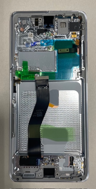 Дисплей с тачскрином Samsung (Самсунг) S21 Ultra / G998 (сервисный 100% оригинал) (серебро) с рамкой