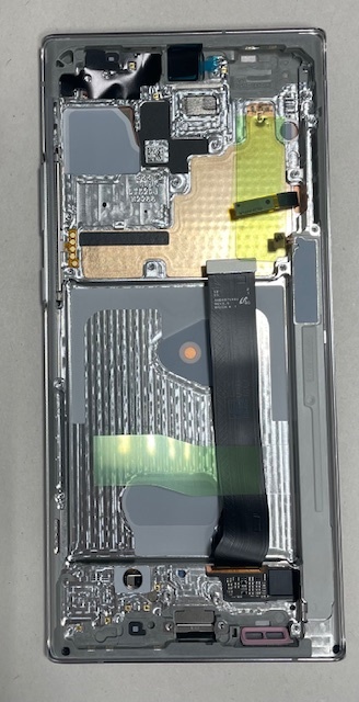 Дисплей с тачскрином Samsung (Самсунг) N986 / N985 / Note 20 Ultra (сервисный 100% оригинал) (белый) с рамкой
